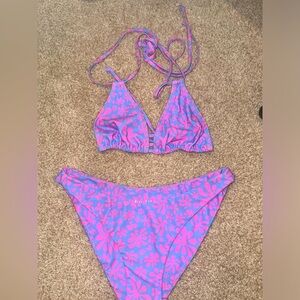 Kulani Kinis Minimal Full Coverage Bottom and bralette top in Kismet size medium